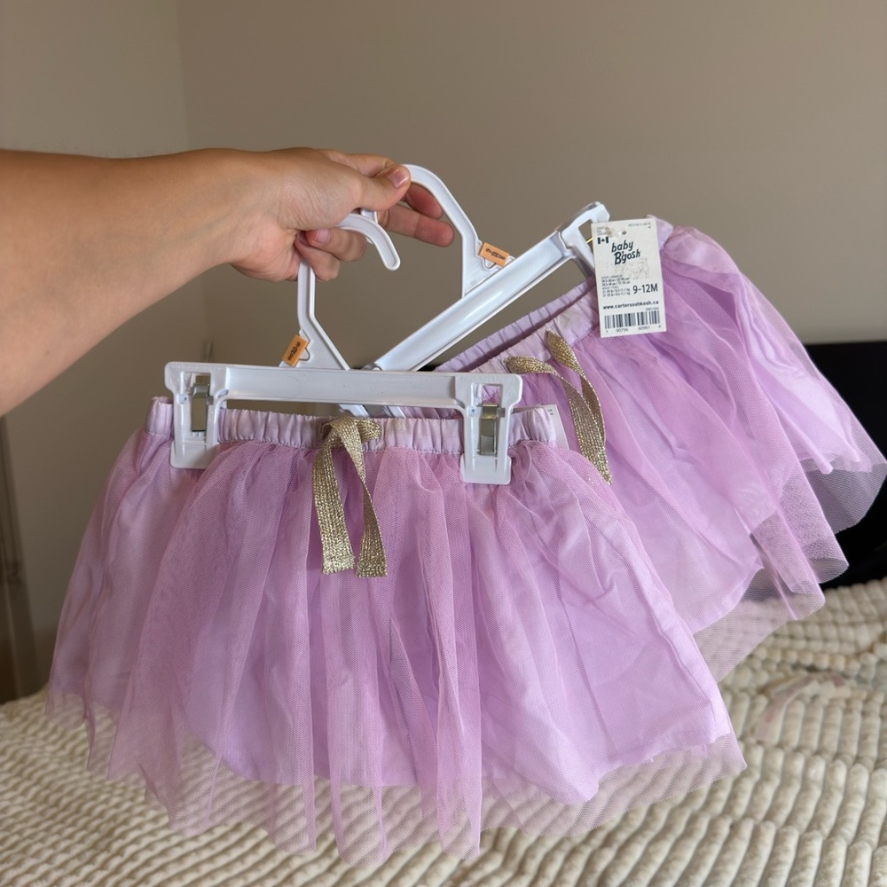 Baby Girl Skirt Set with Matching Bloomers – Size 9–12M (2 Skirts, New with Tags